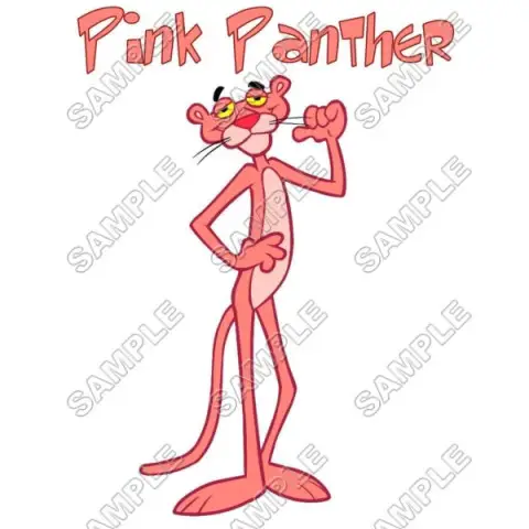Pink Panther T Shirt Iron on Transfer Decal #4 Pink Panther T Shirt Iron on Transfer Decal #4