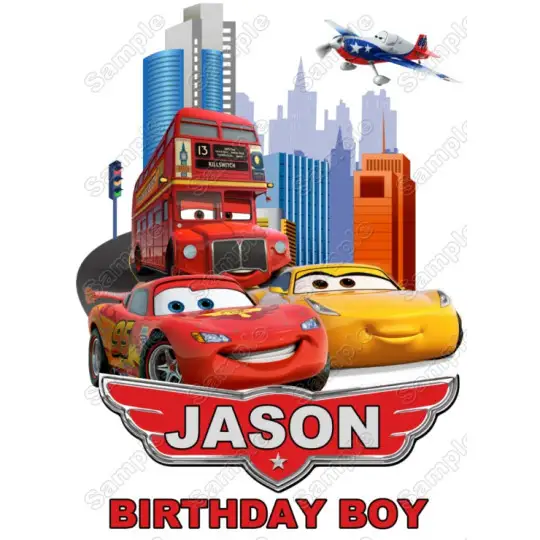 Pixar cars Birthday Personalized Custom T Shirt Iron on Transfer Decal #1 Pixar cars Birthday Personalized Custom T Shirt Iron on Transfer Decal #1