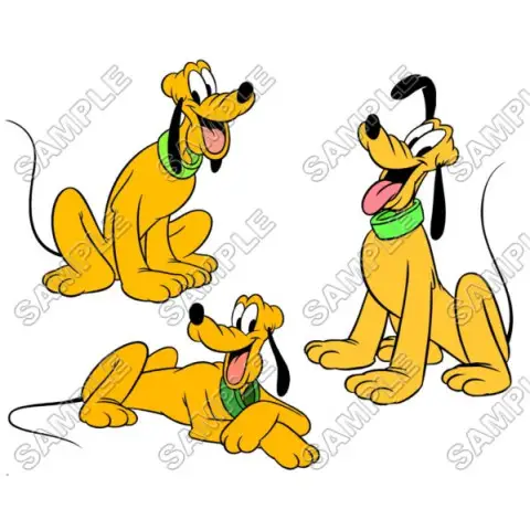 Pluto T Shirt Iron on Transfer Decal #1 Pluto T Shirt Iron on Transfer Decal #1