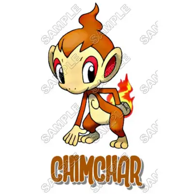 Pokemon Chimchar T Shirt Iron on Transfer Decal #4 Pokemon Chimchar T Shirt Iron on Transfer Decal #4