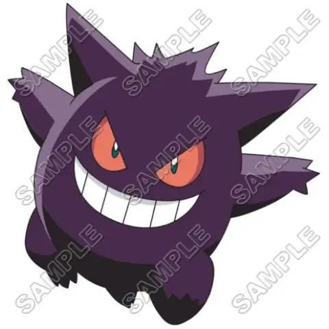 Pokemon Gengar T Shirt Iron on Transfer Decal #27 Pokemon Gengar T Shirt Iron on Transfer Decal #27