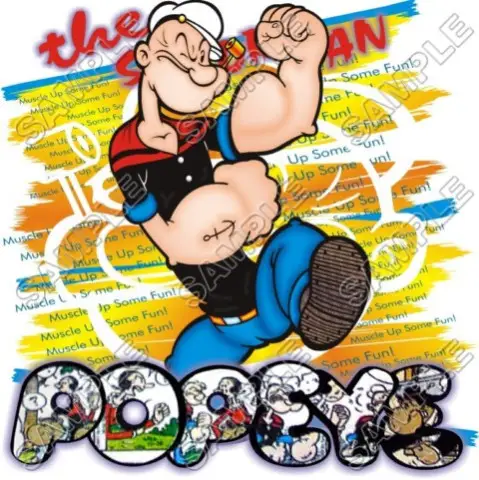 Popeye  T Shirt Iron on Transfer Decal #2