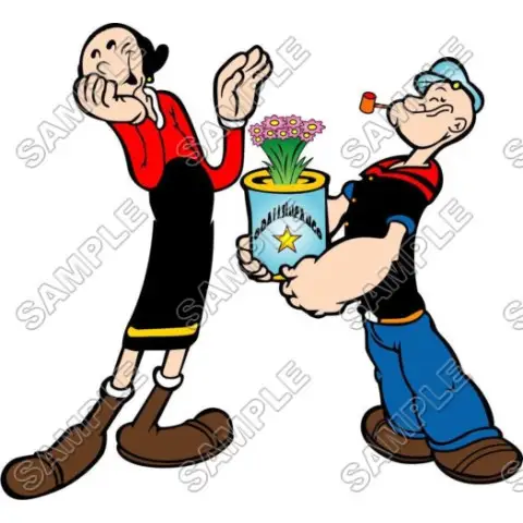 Popeye T Shirt Iron on Transfer Decal #6 Popeye T Shirt Iron on Transfer Decal #6