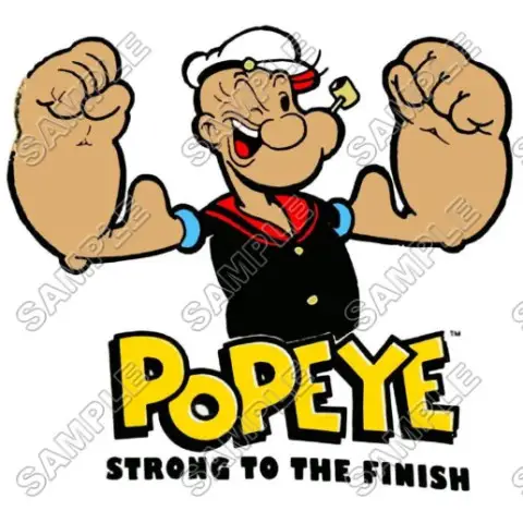 Popeye T Shirt Iron on Transfer Decal #8 Popeye T Shirt Iron on Transfer Decal #8