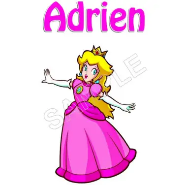 Princess Peach Personalized Custom T Shirt Iron on Transfer Decal #76 Princess Peach Personalized Custom T Shirt Iron on Transfer Decal #76