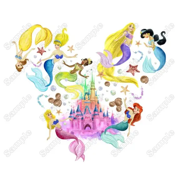 Magic Kingdom Disney Princess Heat Iron on Transfer Decal Magic Kingdom Disney Princess Heat Iron on Transfer Decal