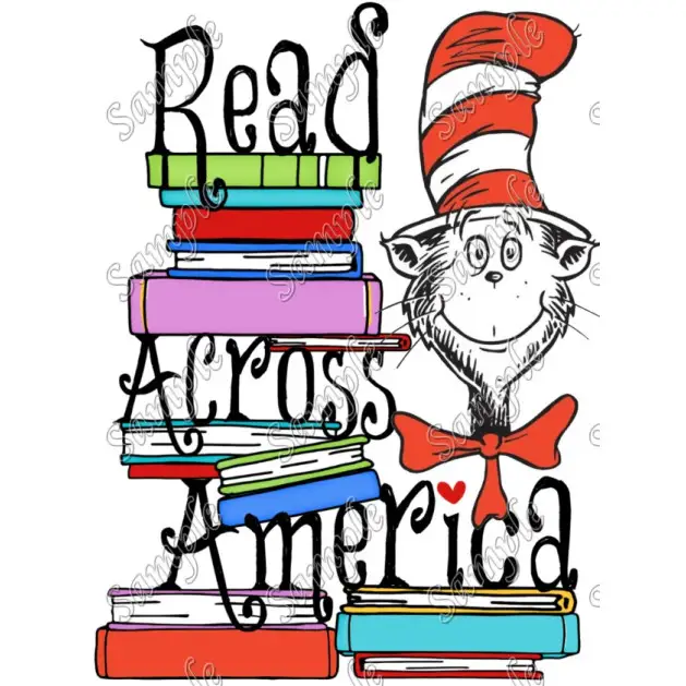 Read Across America T Shirt Iron on Transfer Decal #31 Read Across America T Shirt Iron on Transfer Decal #31