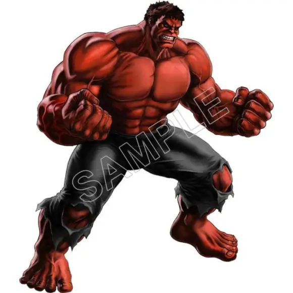 Red Hulk T Shirt Iron on Transfer Decal #2 Red Hulk T Shirt Iron on Transfer Decal #2