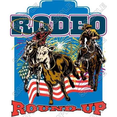 Rodeo T Shirt Iron on Transfer Decal #1