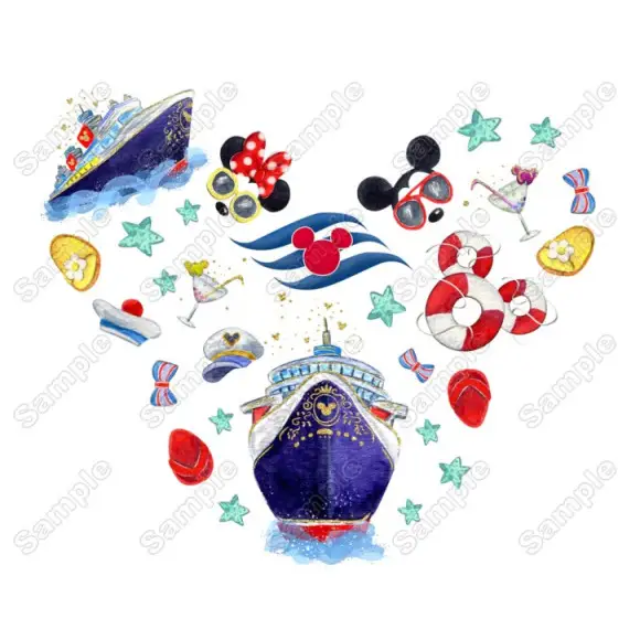 Disney Cruise Vacation Ship Heat Iron on Transfer Decal Disney Cruise Vacation Ship Heat Iron on Transfer Decal