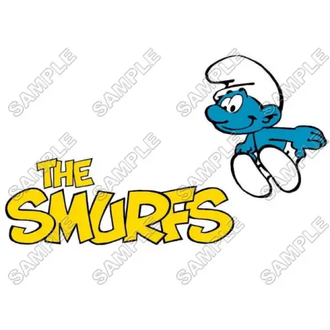 Smurf T Shirt Iron on Transfer Decal #15 Smurf T Shirt Iron on Transfer Decal #15