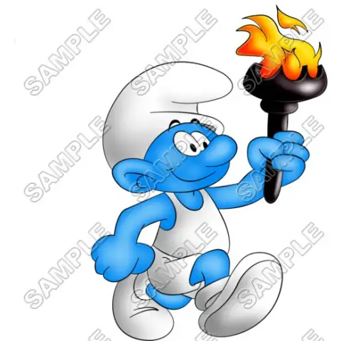 Smurf T Shirt Iron on Transfer Decal #2 Smurf T Shirt Iron on Transfer Decal #2