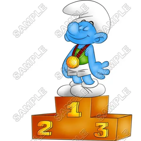 Smurf T Shirt Iron on Transfer Decal #7 Smurf T Shirt Iron on Transfer Decal #7