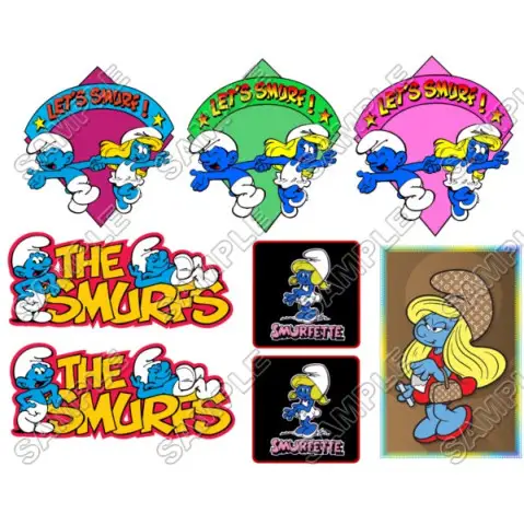 Smurfs T Shirt Iron on Transfer  Decal  #32