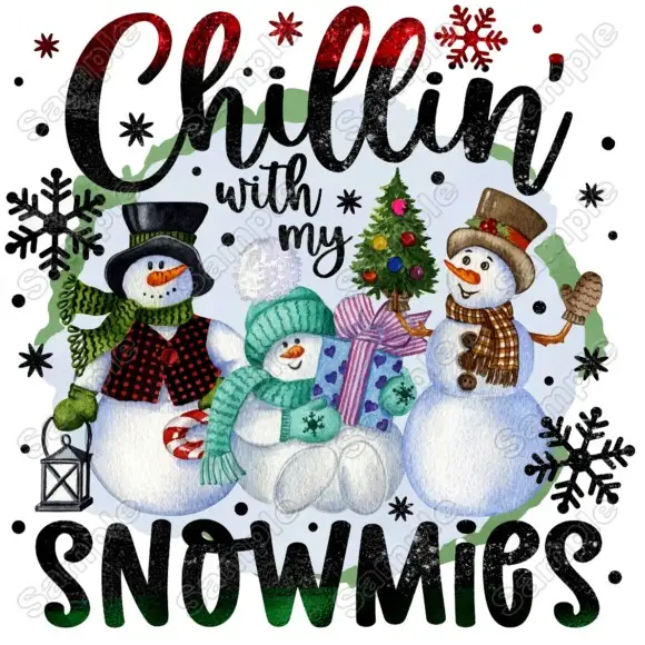 Snowman Christmas T Shirt Heat Iron on Transfer Decal Snowman Christmas T Shirt Heat Iron on Transfer Decal