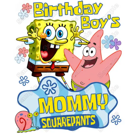 SpongeBob Birthday Personalized Custom T Shirt Iron on Transfer Decal #21 SpongeBob Birthday Personalized Custom T Shirt Iron on Transfer Decal #21
