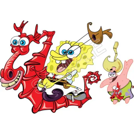 SpongeBob Patrick T Shirt Iron on Transfer Decal #41 SpongeBob Patrick T Shirt Iron on Transfer Decal #41