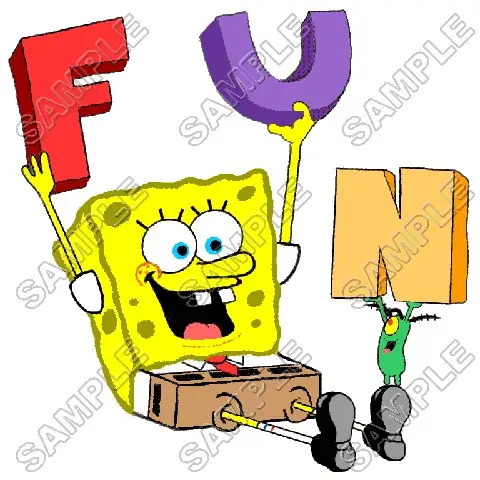 SpongeBob T Shirt Iron on Transfer Decal #4 SpongeBob T Shirt Iron on Transfer Decal #4