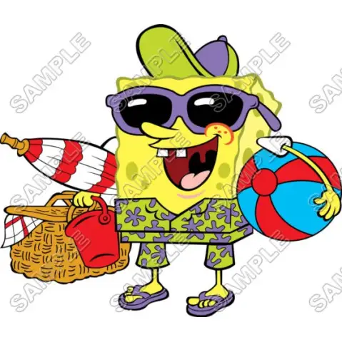 SpongeBob  T Shirt Iron on Transfer Decal #6