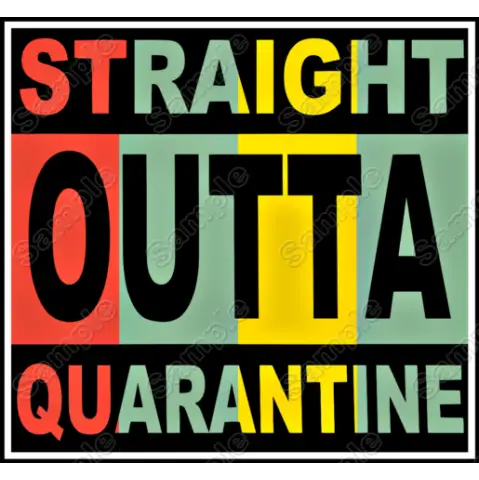Straight Outta Quarantine  T Shirt Iron on Transfer  Decal  #1