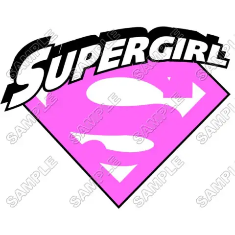 SuperGirl Pink Logo T Shirt Iron on Transfer Decal #3 SuperGirl Pink Logo T Shirt Iron on Transfer Decal #3