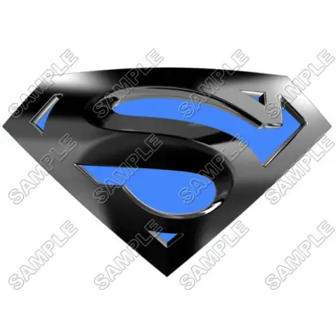 Superman Logo Blue T Shirt Iron on Transfer Decal #1 Superman Logo Blue T Shirt Iron on Transfer Decal #1