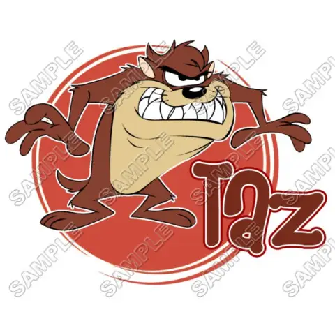 Taz T Shirt Iron on Transfer Decal #5 Taz T Shirt Iron on Transfer Decal #5