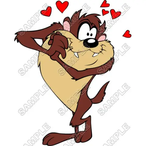 Taz Valentines T Shirt Iron on Transfer Decal #3 Taz Valentines T Shirt Iron on Transfer Decal #3