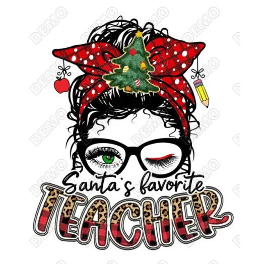 Christmas Teacher T Shirt Iron on Transfer Decal Christmas Teacher T Shirt Iron on Transfer Decal