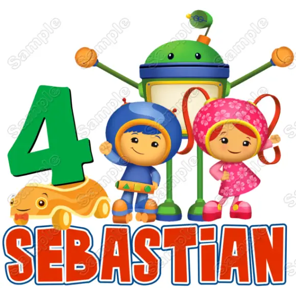 Team Umizoomi  Birthday  Personalized  Custom  T Shirt Iron on Transfer Decal