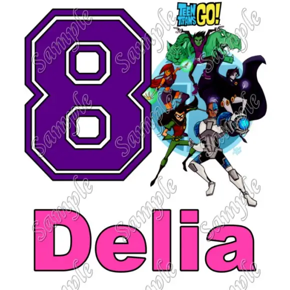 Teen Titans Go Birthday Personalized T Shirt Iron on Transfer #12 Teen Titans Go Birthday Personalized T Shirt Iron on Transfer #12