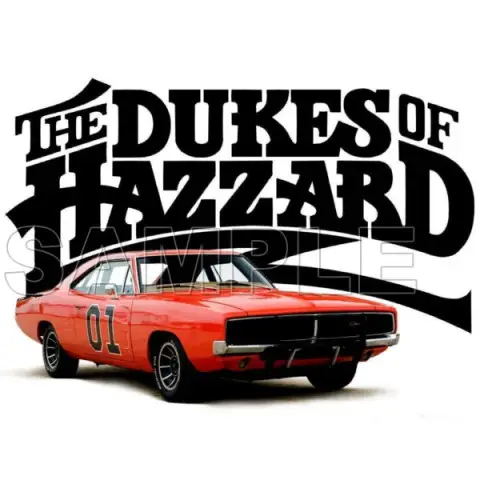 The Dukes of Hazzard T Shirt Iron on Transfer Decal #3 The Dukes of Hazzard T Shirt Iron on Transfer Decal #3