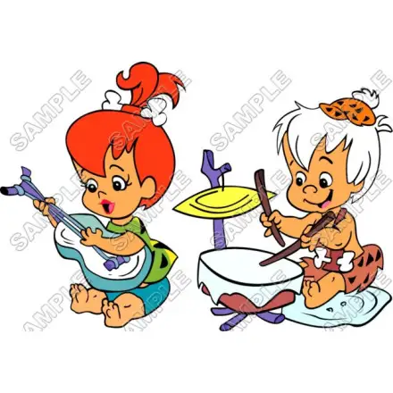 The Flintstones Pebbles and Bam Bam T Shirt Iron on Transfer Decal #2 The Flintstones Pebbles and Bam Bam T Shirt Iron on Transfer Decal #2