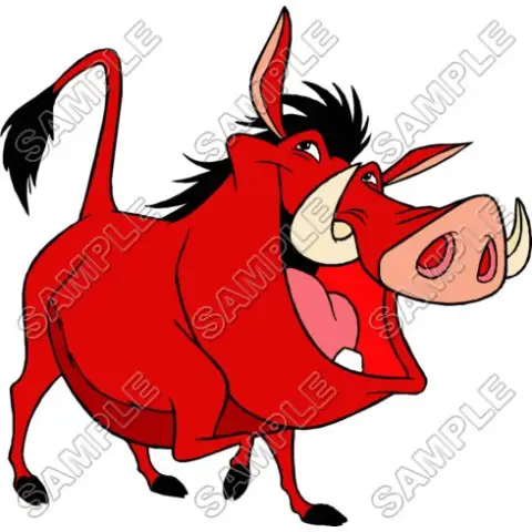 The Lion King Pumbaa T Shirt Iron on Transfer Decal #7 The Lion King Pumbaa T Shirt Iron on Transfer Decal #7