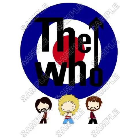 The Who (Band) T Shirt Iron on Transfer Decal #1 The Who (Band) T Shirt Iron on Transfer Decal #1