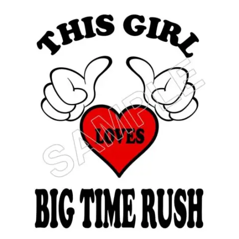 This Girl Loves Big Time Rush T Shirt Iron on Transfer Decal #24 This Girl Loves Big Time Rush T Shirt Iron on Transfer Decal #24
