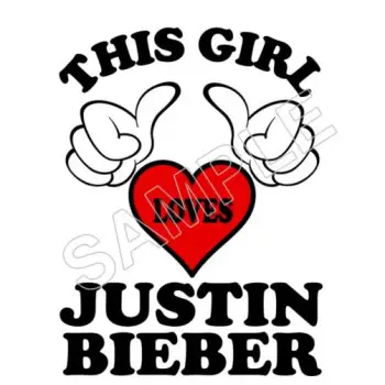 This Girl Loves Justin Bieber T Shirt  Iron on Transfer Decal #23