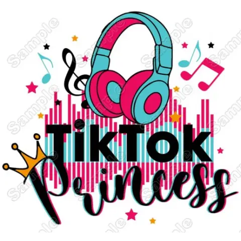 Tik Tok Princess  T Shirt Iron On Transfer