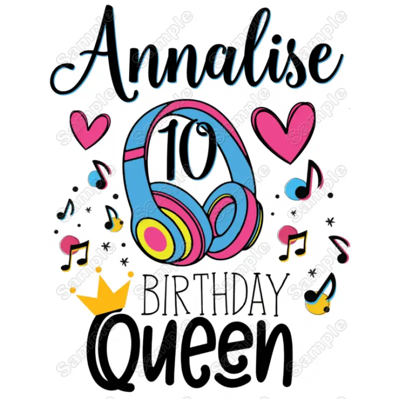 Tik Tok Birthday Queen Custom Name T Shirt Iron On Transfer Tik Tok Birthday Queen Custom Name T Shirt Iron On Transfer