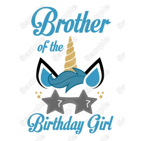 Unicorn Birthday Choose Family Member T Shirt Iron on Transfer