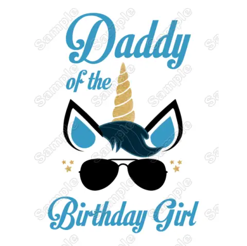 Unicorn Birthday Choose Family Member T Shirt Iron on Transfer