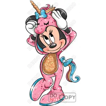 Minnie Mouse Unicorn T Shirt Heat Iron on Transfer 