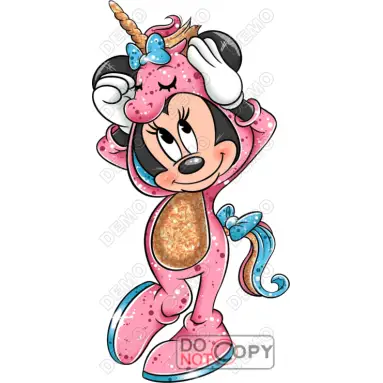 Minnie Mouse Unicorn T Shirt Heat Iron on Transfer
