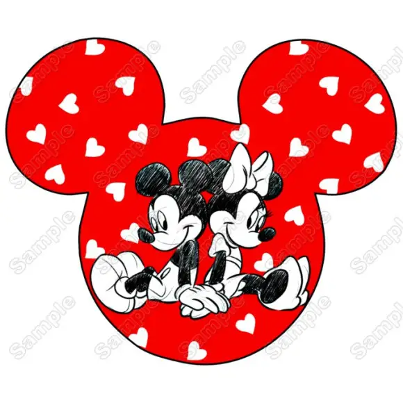 Velentine Mickey Ears Love T Shirt Iron on Transfer Decal Velentine Mickey Ears Love T Shirt Iron on Transfer Decal