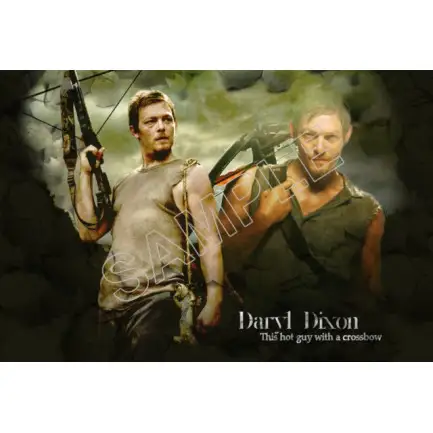 Walking Dead Daryl Dixon T Shirt Iron on Transfer Decal #1 Walking Dead Daryl Dixon T Shirt Iron on Transfer Decal #1