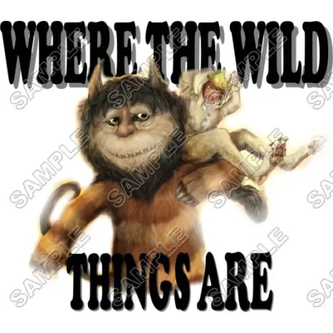 Where the Wild Things Are T Shirt Iron on Transfer Decal #4 Where the Wild Things Are T Shirt Iron on Transfer Decal #4