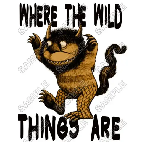 Where the Wild Things Are T Shirt Iron on Transfer Decal #5 Where the Wild Things Are T Shirt Iron on Transfer Decal #5