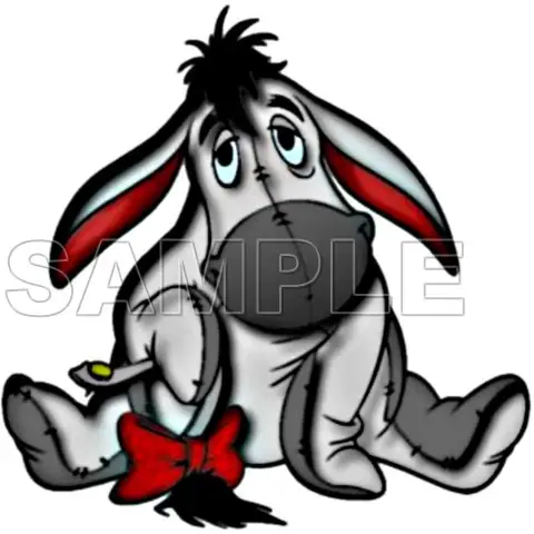 Winnie the Pooh Eeyore T Shirt Iron on Transfer Decal #3 Winnie the Pooh Eeyore T Shirt Iron on Transfer Decal #3