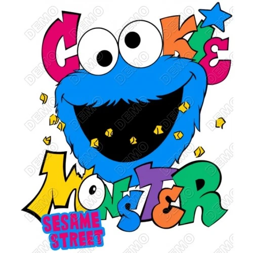 Cookie Monster  Sesame street  T Shirt Iron on Transfer  by www.shopironons.com