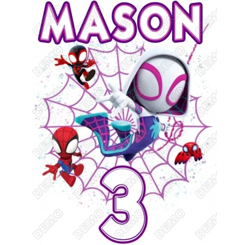 Ghost Spidey and His Amazing Friends Birthday T Shirt Iron on Transfer by www.shopironons.com